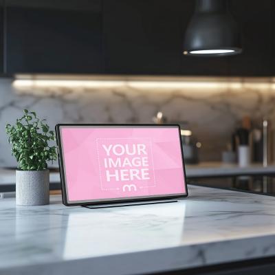 Futuristic Display Mockup in Kitchen for Smart Appliance Showcases