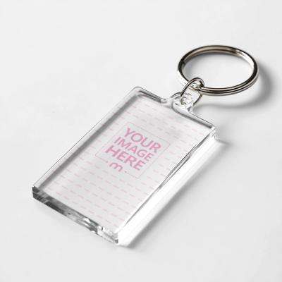 Clear Acrylic Keychain Mockup for Custom Souvenir Design