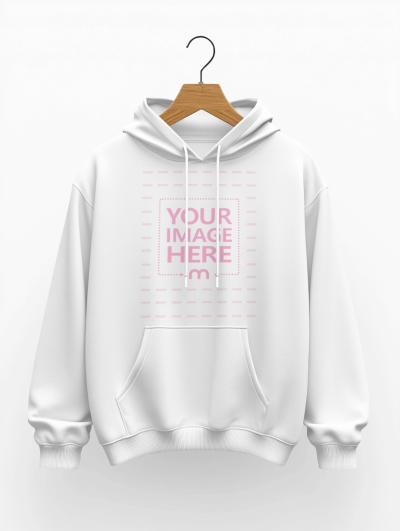Hoodie Mockup on Hanger Placed in Isolated Background