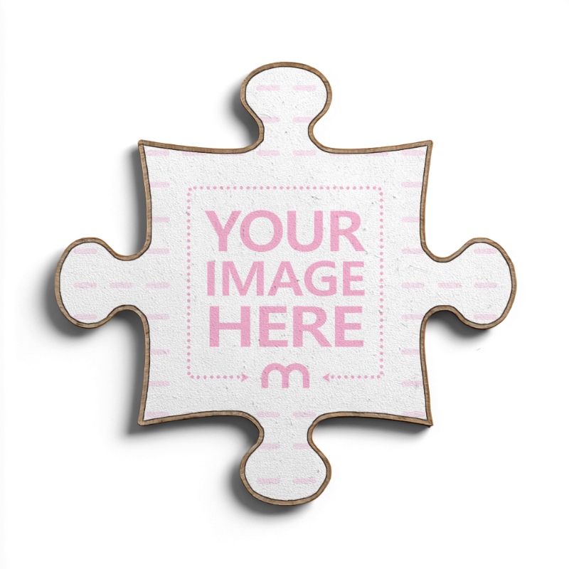 Jigsaw Puzzle Frame Mockup for Print Preview preview image