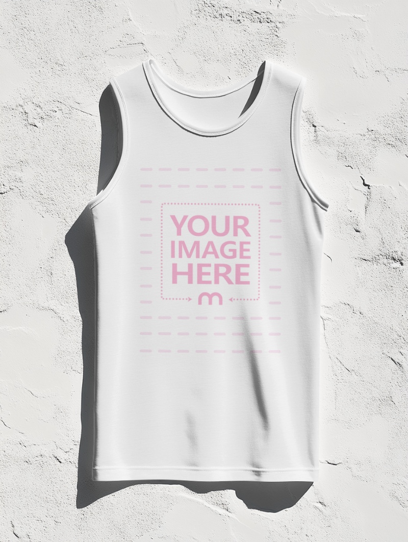Sleeveless Athletic Tank Top Mockup for Gym Apparels preview image