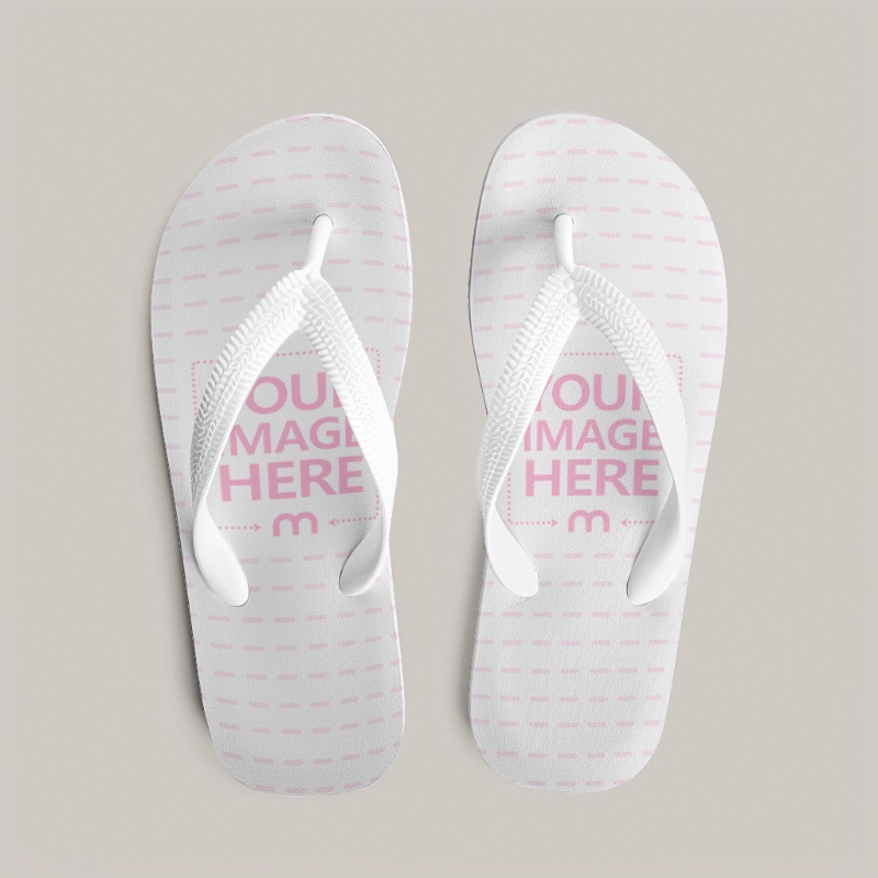 Top View Flip Flops Mockup for Summer Products preview image