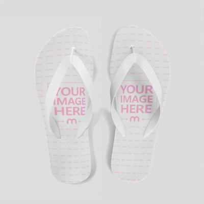 Top View Flip Flops Mockup on Isolated Background