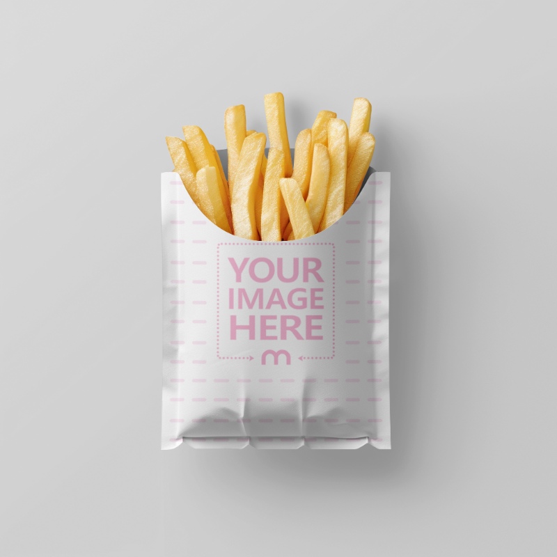French Fries Packaging Mockup for Fast Food Branding Concepts preview image