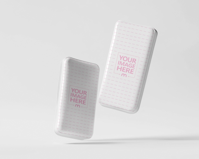 Dual Standing Pouch Mockup in Isolated Background for Branding preview image