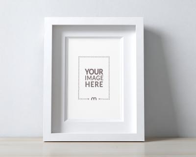 8x10 Picture Frame Mockup with White Border for Home Décor