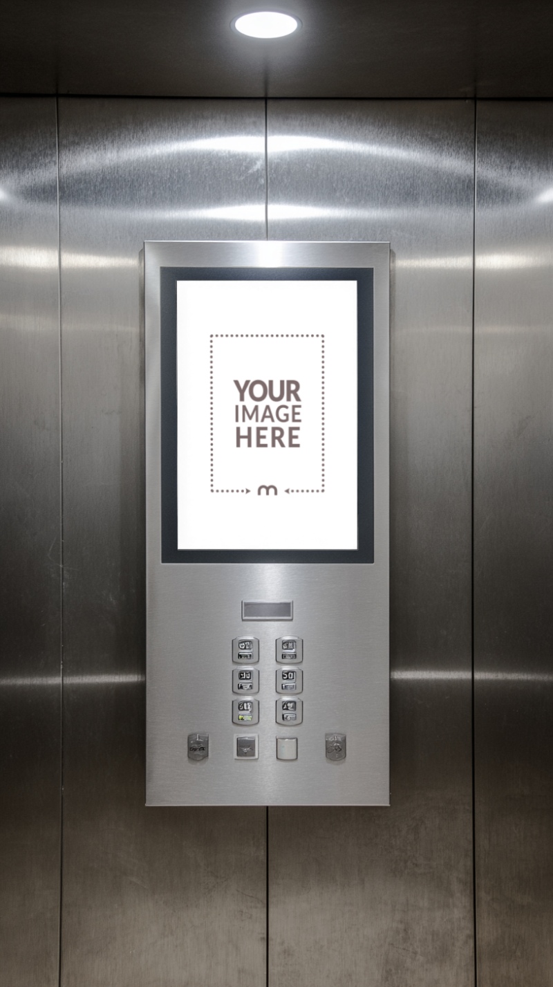 Elevator Information Screen Mockup for Building Navigation Interfaces preview image