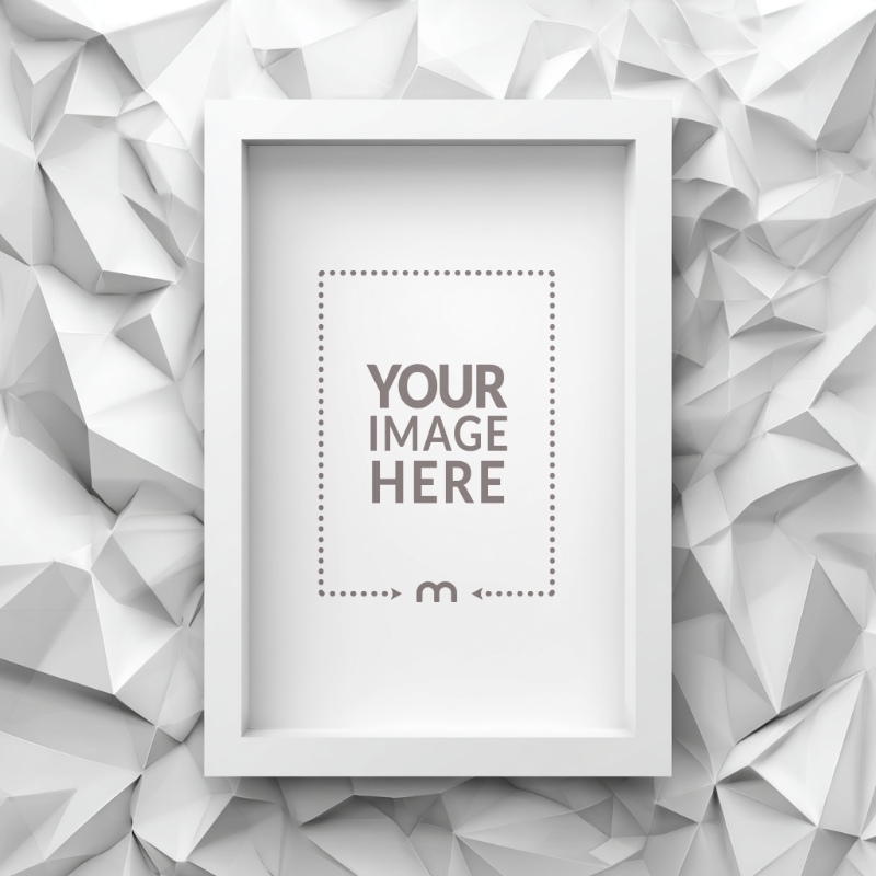 Geometric Polygonal Frame Mockup for Abstract Photo Presentations preview image