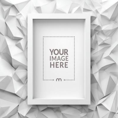 Geometric Polygonal Frame Mockup for Abstract Photo Presentations