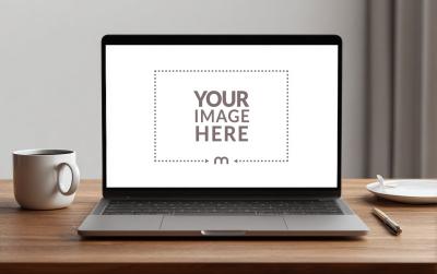 Laptop Display Mockup for Productive Workspace Scenes