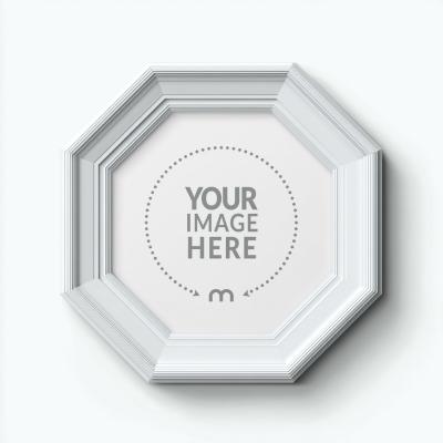Octagon Photo Frame Mockup for Modern Wall Art Showcases
