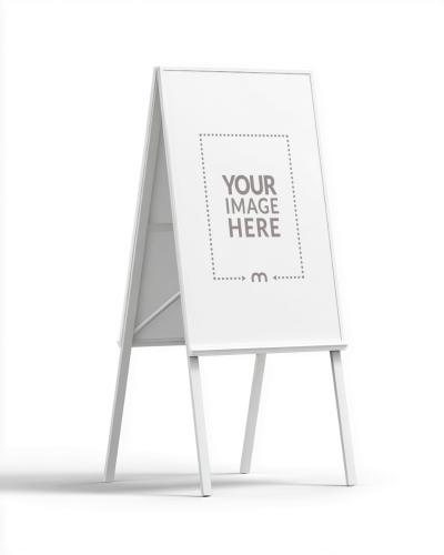 Standing Poster Board Mockup for Public Event Announcements