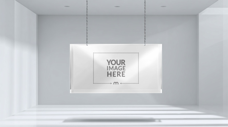 Large Acrylic Frame Mockup for Gallery Paintings Display preview image