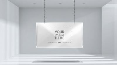 Large Acrylic Frame Mockup for Gallery Paintings Display