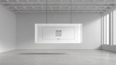 Transparent Acrylic Frame Mockup for Contemporary Art Display