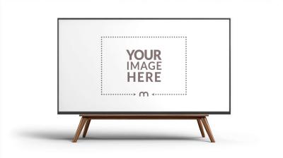 TV Screen on Stand Mockup for Digital Image Display