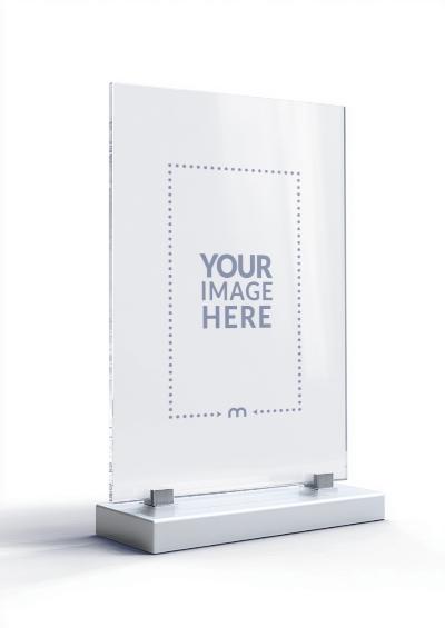 Acrylic Stand Mockup for Photography Studio Advertising