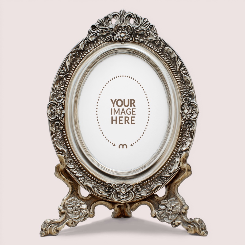 Antique Oval Frame with Gesso Details for Historic Portrait Replicas preview image