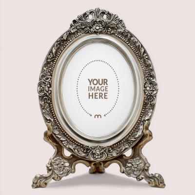 Antique Oval Frame with Gesso Details for Historic Portrait Replicas