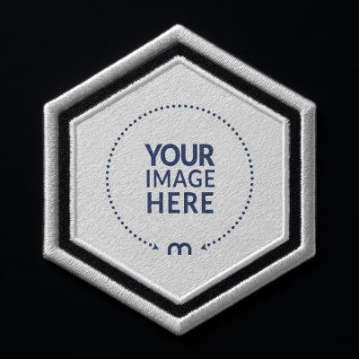 Hexagonal Badge Frame Mockup for Emblem Showcases
