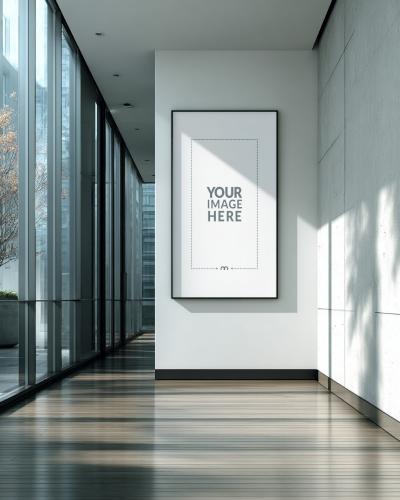 Large Wall Frame Mockup for Upscale Residential Art Displays