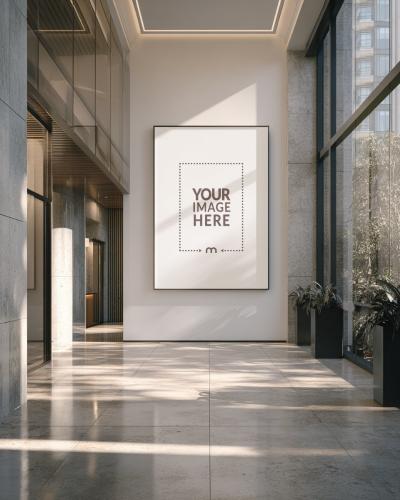 Large Wall Frame Mockup for Corporate Office Wall Art Concepts