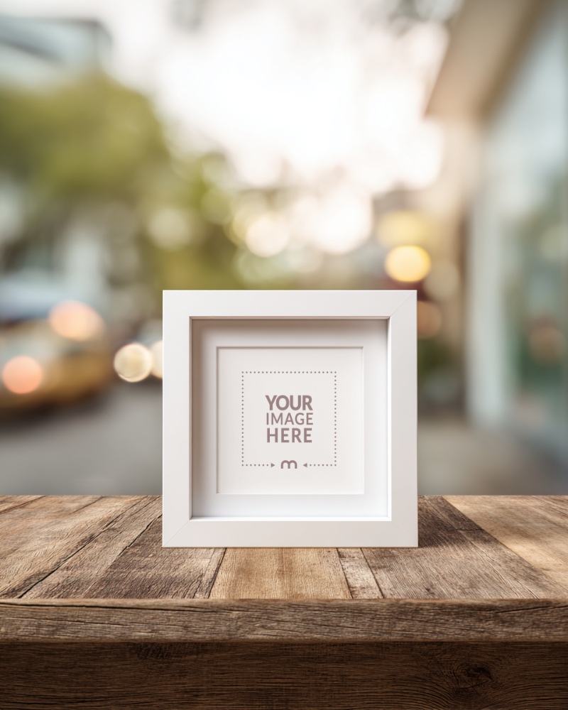 Minimalist Square Frame Mockup for Home Décor Showcases preview image