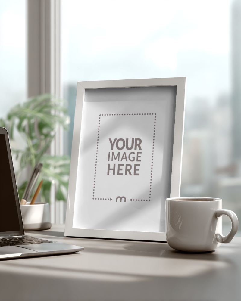 Frame Mockup for Modern Desktop Art and Photo Presentations preview image