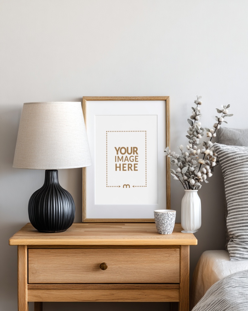 Small Tabletop Frame Mockup for Cozy Home Interior Styling preview image