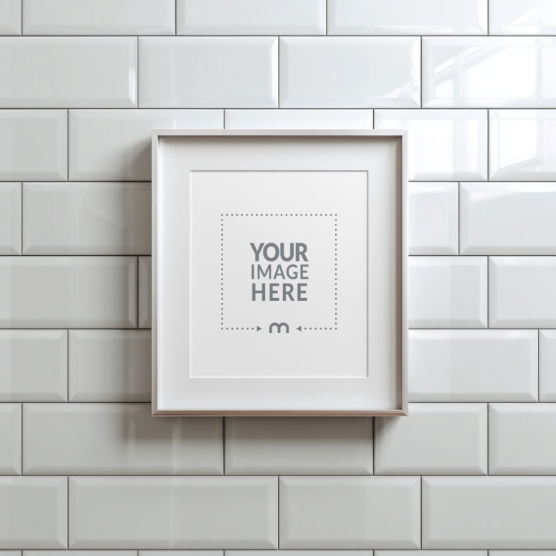 Square Frame with Thick Matte Border for Graphic Art Displays preview image