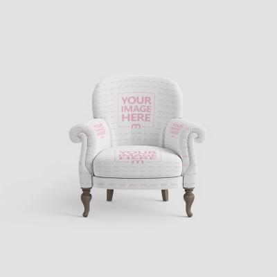 Chair Mockup in White Background for Interior Designing
