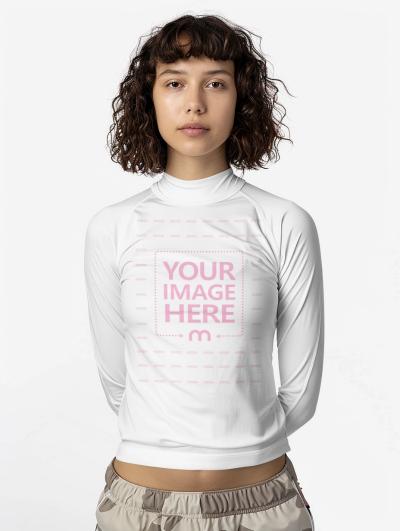Dri-Fit Long Sleeve Top Mockup for Athletic Apparel Promotions