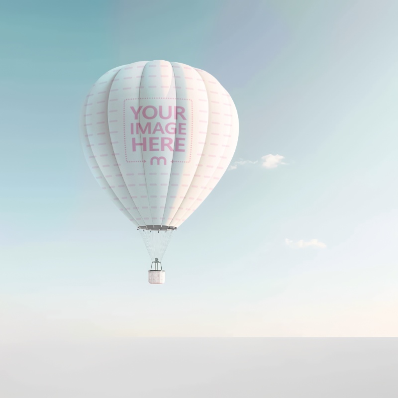 Hot Air Balloon Mockup for Travel and Tourism Campaigns preview image