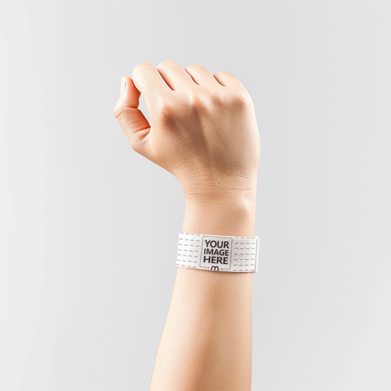Wristband Mockup on Hand for Charity Event Branding preview image