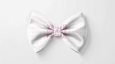 Bow Tie Mockup Top View for Formalwear Fashion Branding