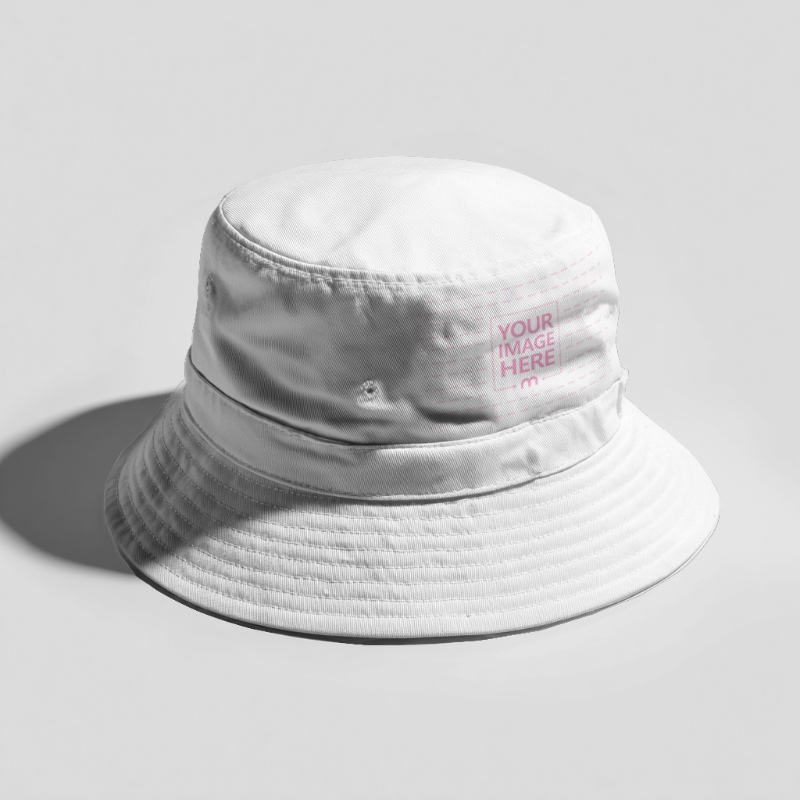 Bucket Hat Mockup at Tilted Angle for Fashion Accessory preview image