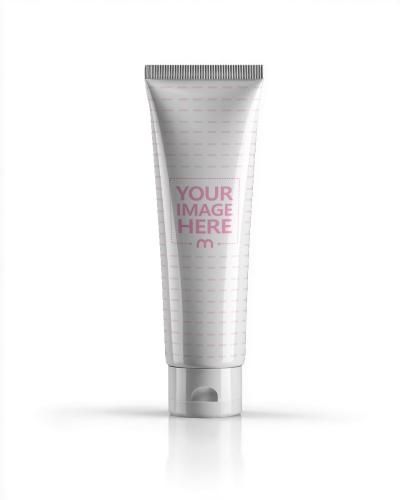 Upright Cosmetic Tube Mockup for Skincare Product Packaging