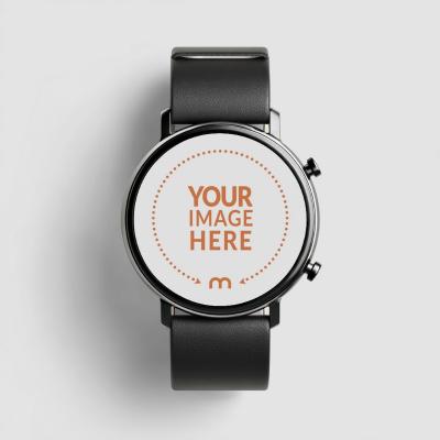 Circular Smartwatch Face Mockup for Wearable Tech