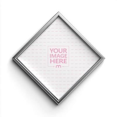 Diamond-Shaped Display Screen Mockup for Futuristic Concepts