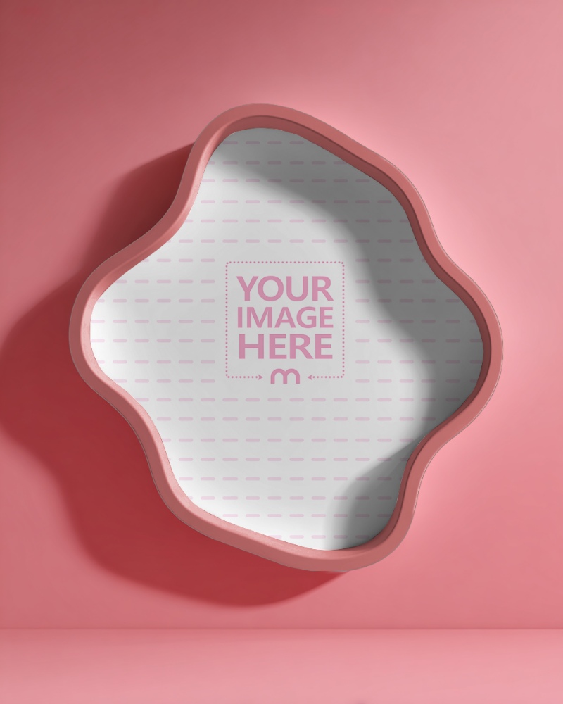 Abstract-Shaped Frame Mockup for Creative Art and Interior Designs preview image