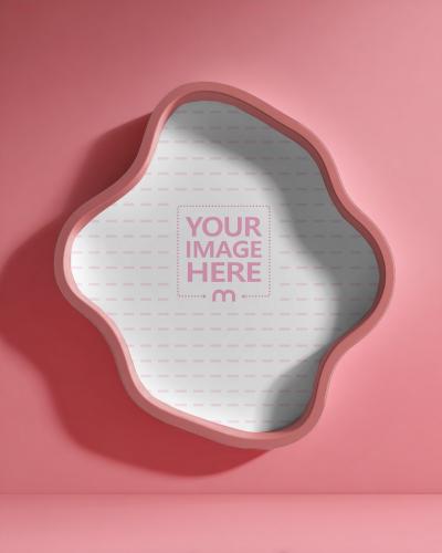 Abstract-Shaped Frame Mockup for Creative Art and Interior Designs