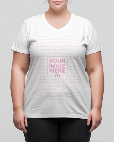 Plus-Size T-Shirt Mockup for Inclusive Fashion Branding