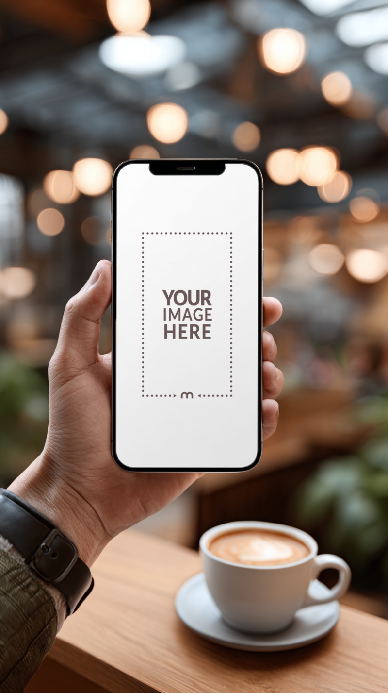 iPhone 15 Pro Mockup with Lock Screen for App UI Display preview image