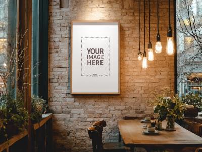 Large Rectangular Frame Mockup in Luxury Apartment Hall