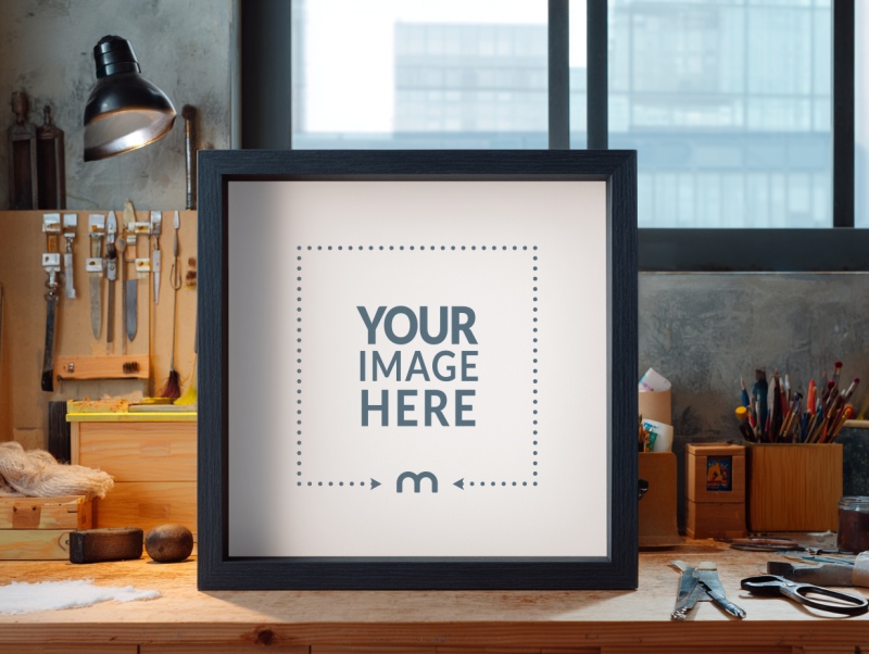 Thick Frame Mockup for Art and Photography Display preview image