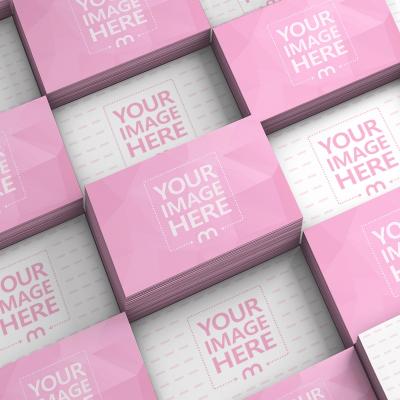 Top View of Business Cards Mockup
