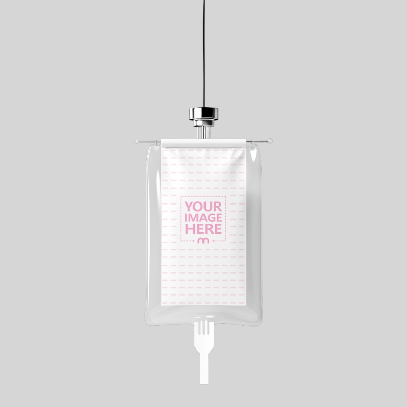 IV Bag Mockup for Medical Supply and Healthcare Products preview image