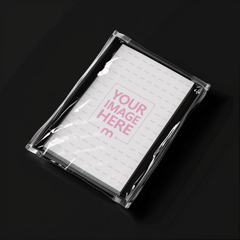 Magazine in Plastic Wrap Mockup for Newsstand Promotions preview image