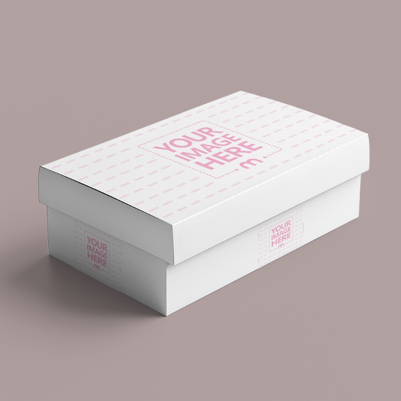 Shoe Box Mockup in Isolated Background for Footwear Packaging preview image