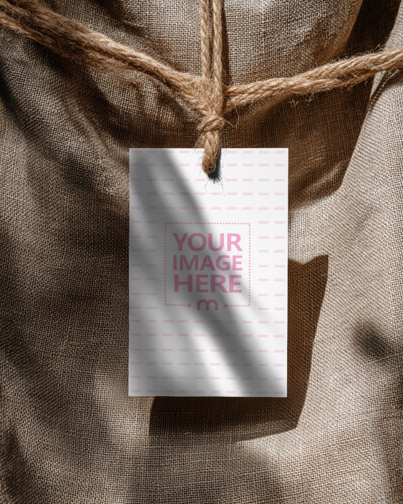 Tag Mockup on Twine for Rustic Decor and Gift Shop Displays preview image